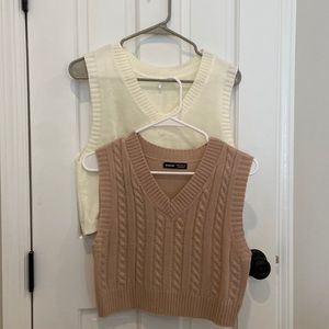 Two never worn sweater vests from Shein